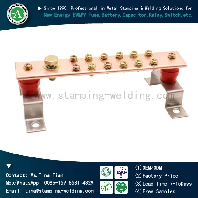 Tinned Copper Grounding Bus Bars Insulator For Earthing