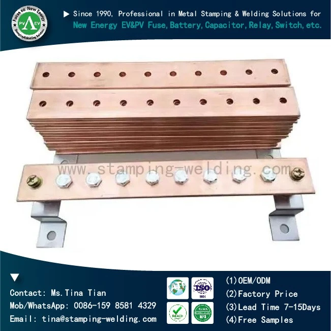 Tinned Copper Grounding Bus Bars Insulator For Earthing